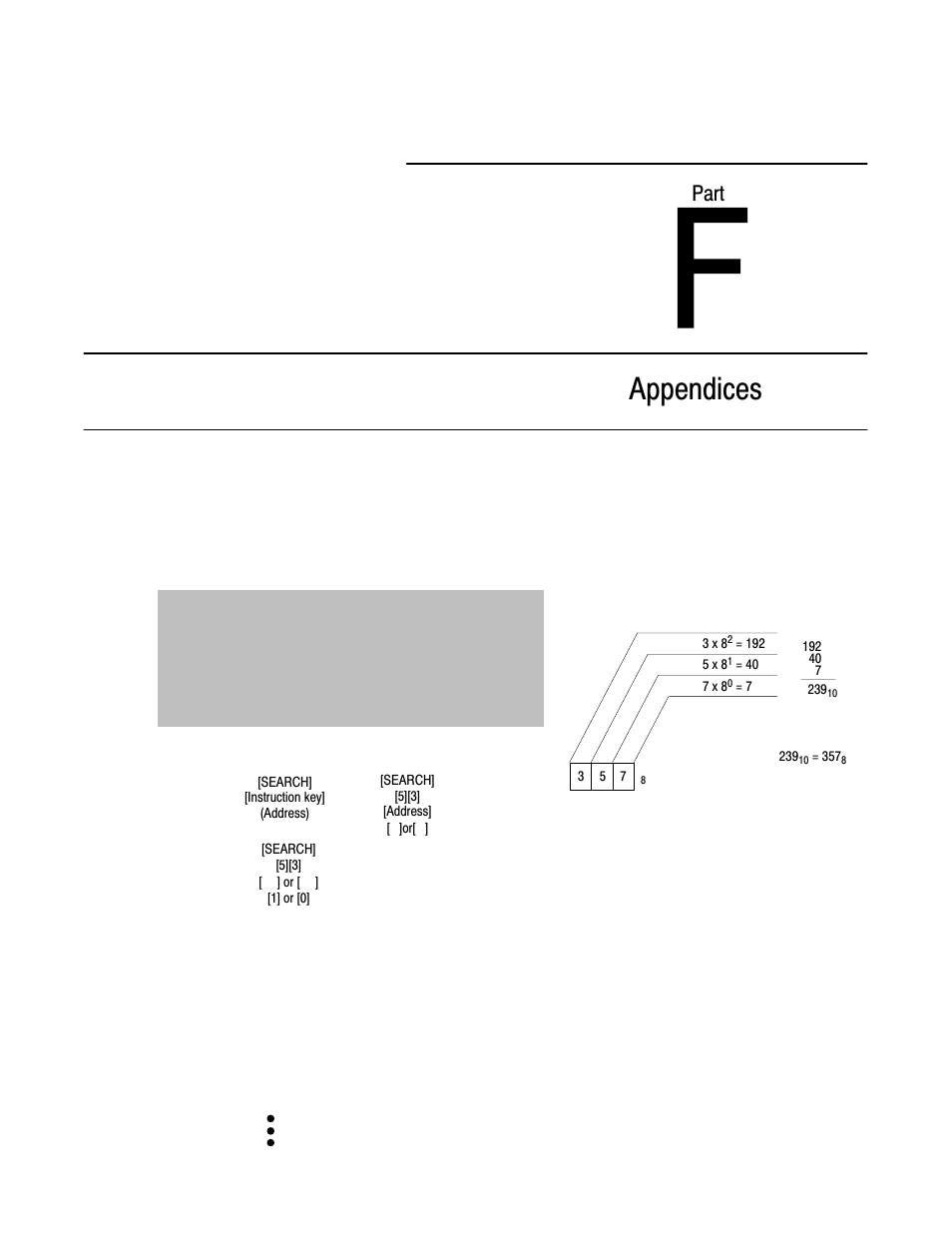 Appendices, Part | Rockwell Automation 1772-LS_LSP,D17726.8.6 PROG/OPER MANUAL-MINI PLC-2/05 User Manual | Page 9 / 289