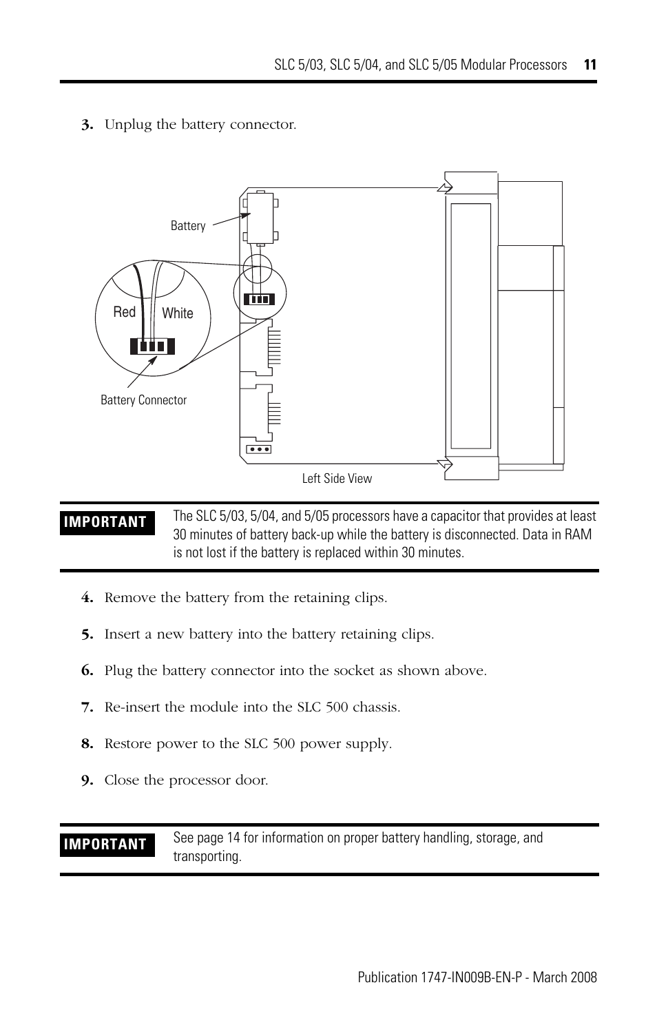 Rockwell Automation 1747-L5xx SLC 5/03, 5/04, and 5/05 Modular Processors User Manual | Page 11 / 20