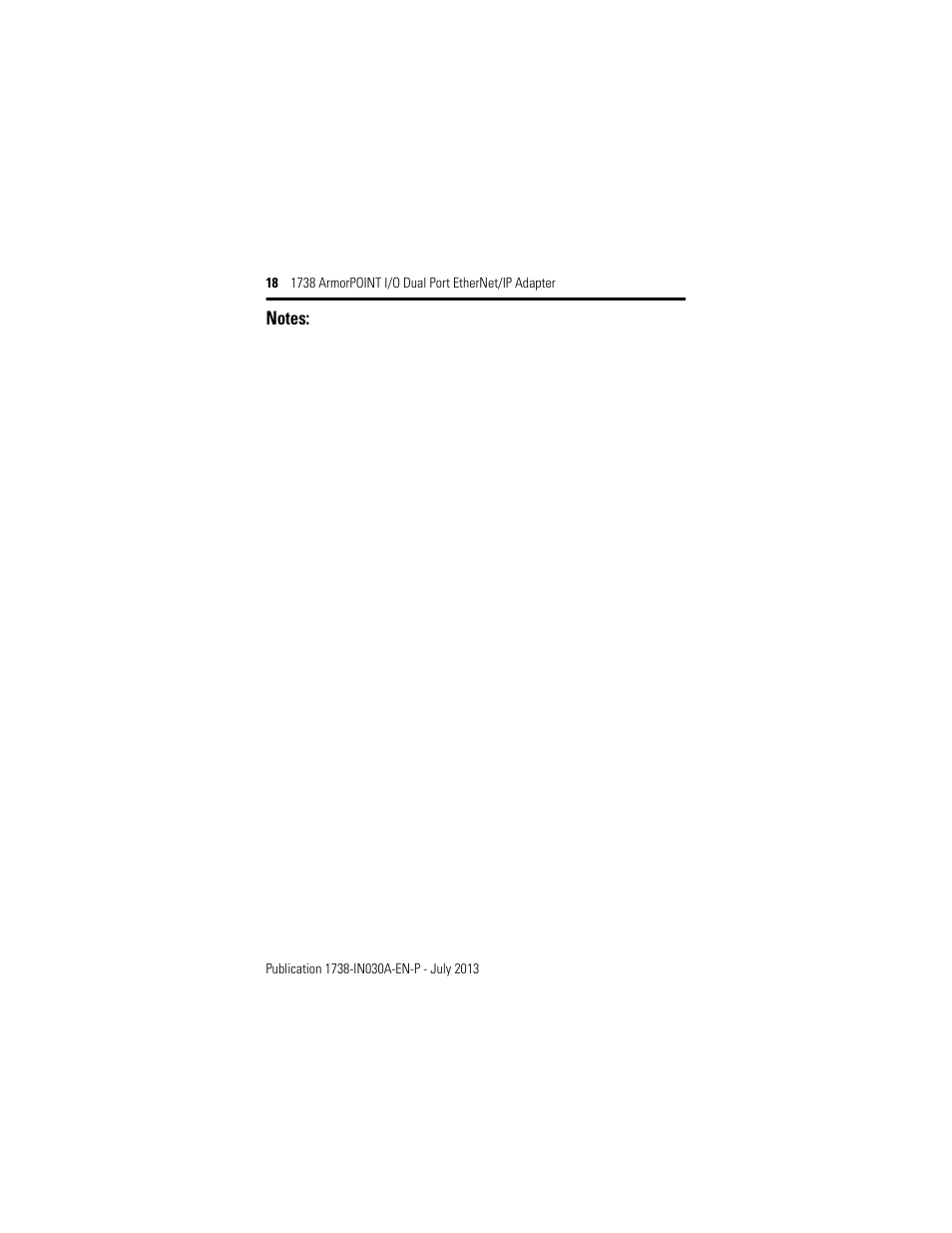 Rockwell Automation 1738-AENTR, Series B ArmorPOINT I/O Dual Port EtherNet/IP Adapter User Manual | Page 18 / 20