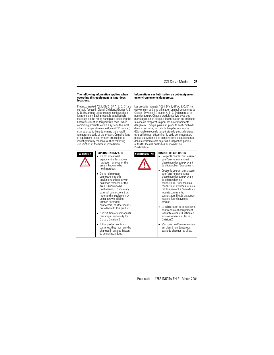 Ssi servo module 25 publication | Rockwell Automation 1756-M02AS Motion Module Installation Instructions User Manual | Page 25 / 26