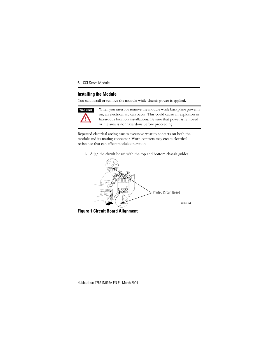 Installing the module | Rockwell Automation 1756-M02AS Motion Module Installation Instructions User Manual | Page 6 / 26