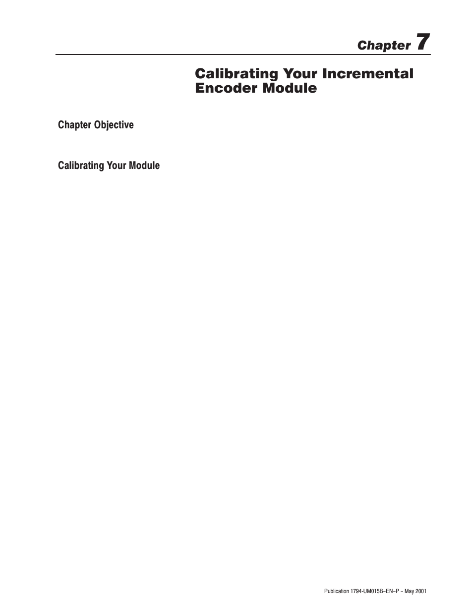 Calibrating your incremental encoder module | Rockwell Automation 1794-ID2 U.MNL INCREMENTAL ENCODER User Manual | Page 75 / 88