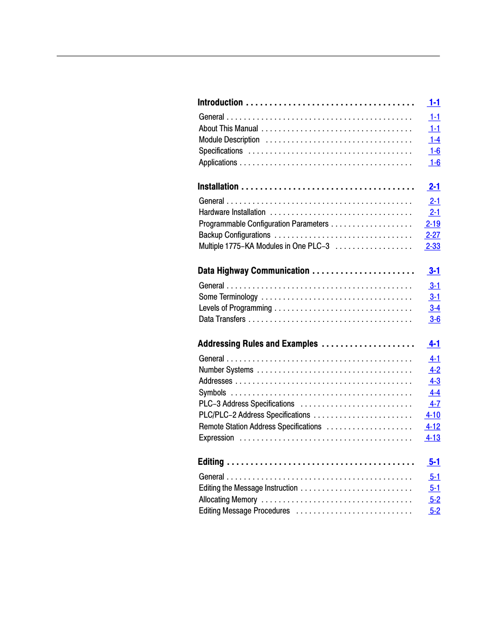 Rockwell Automation 1775-KA PLC-3 Communication Adapter Module User Manual User Manual | Page 2 / 239