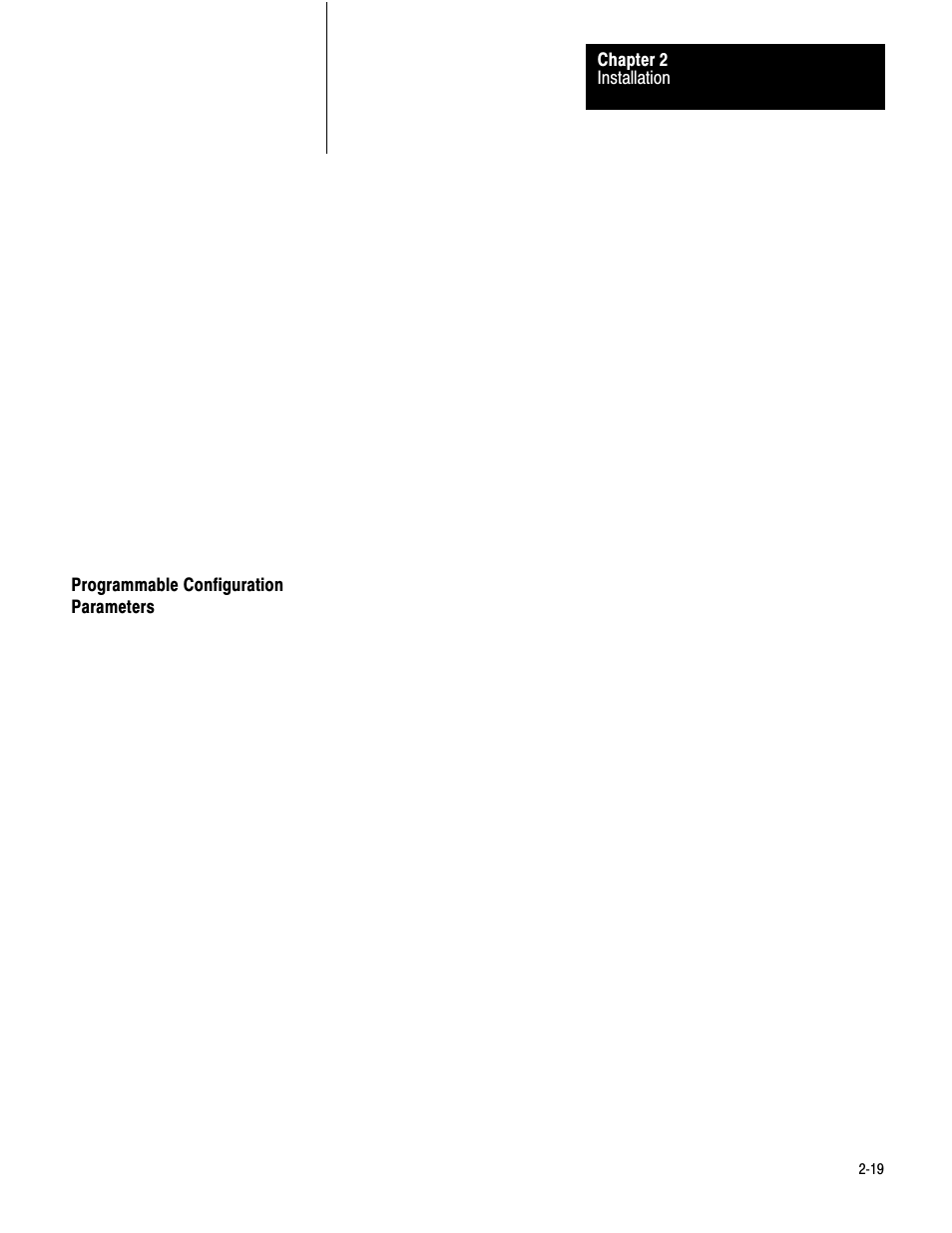 Programmable configuration parameters, 2ć19 | Rockwell Automation 1775-KA PLC-3 Communication Adapter Module User Manual User Manual | Page 31 / 239