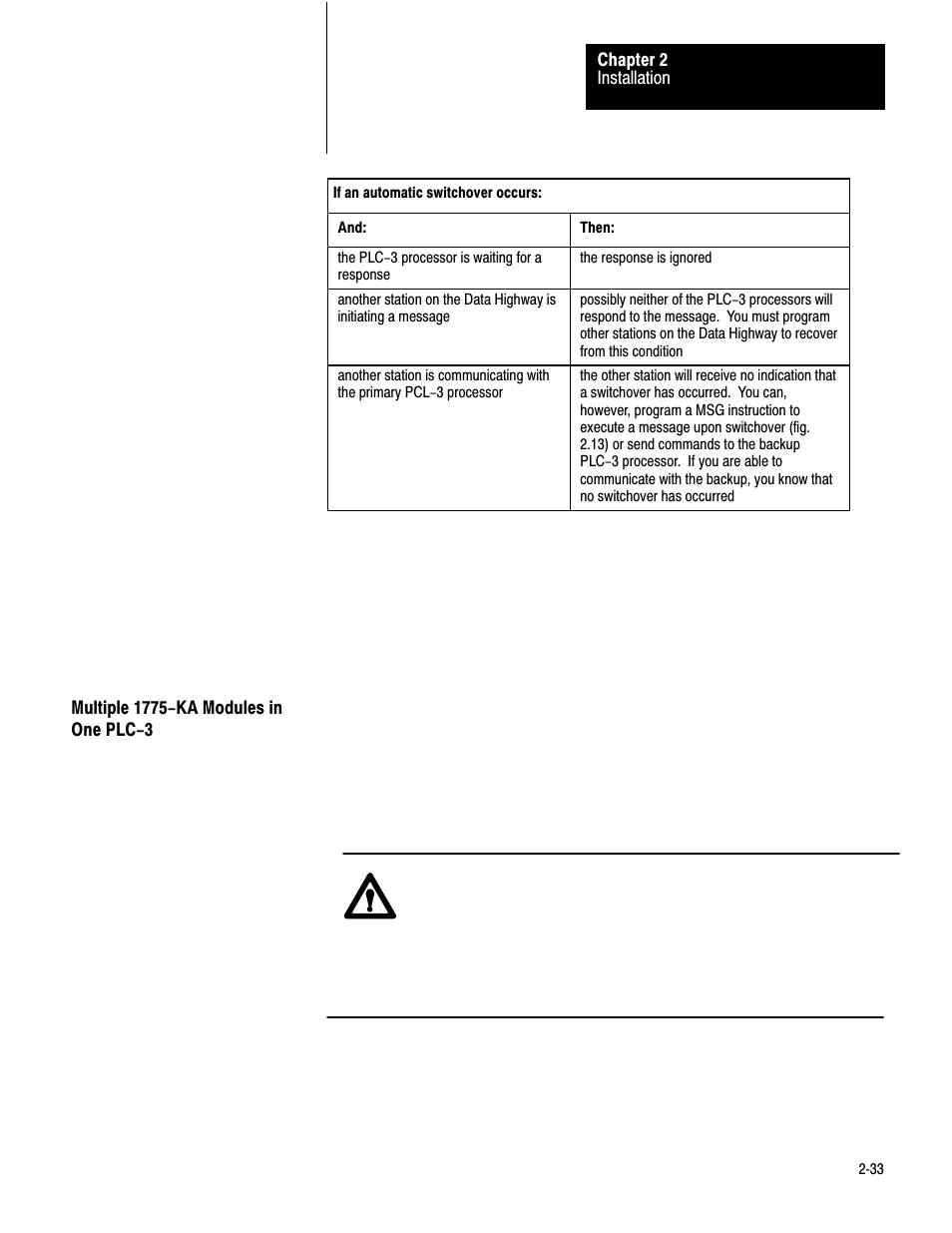Multiple 1775-ka modules one plc-3, 2ć33 | Rockwell Automation 1775-KA PLC-3 Communication Adapter Module User Manual User Manual | Page 45 / 239