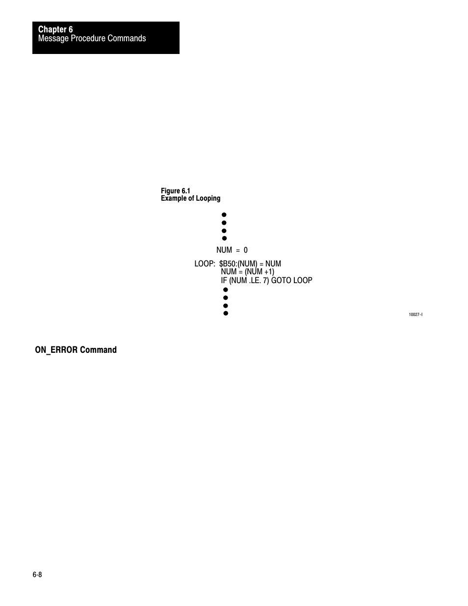 On_error command | Rockwell Automation 1775-KA PLC-3 Communication Adapter Module User Manual User Manual | Page 86 / 239