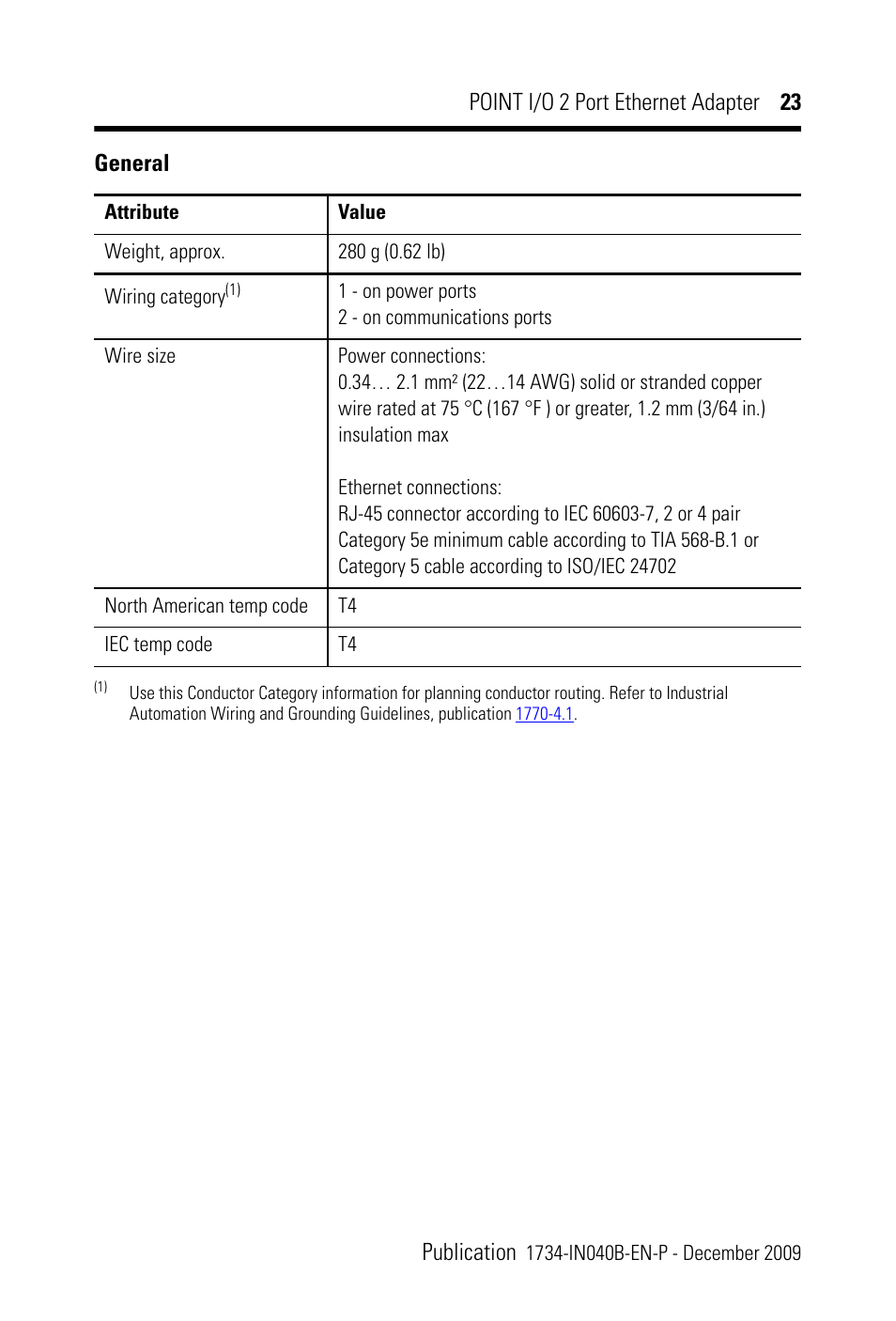 Rockwell Automation 1734-AENTR POINT I/O 2 Port EtherNet/IP Adapter User Manual | Page 23 / 28