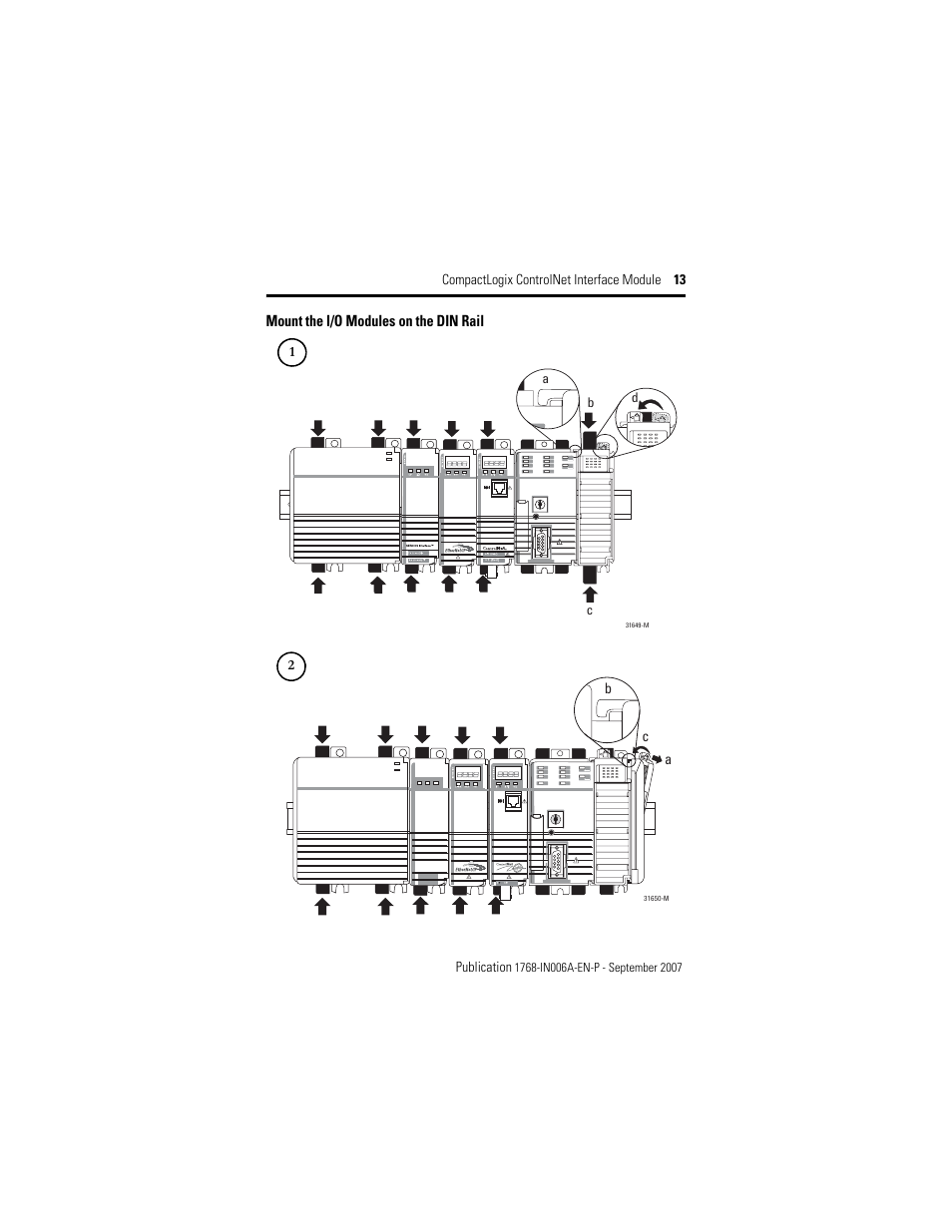 Rockwell Automation 1768-CNBR CompactLogix ControlNet Communication Module Installation Instructions User Manual | Page 13 / 36
