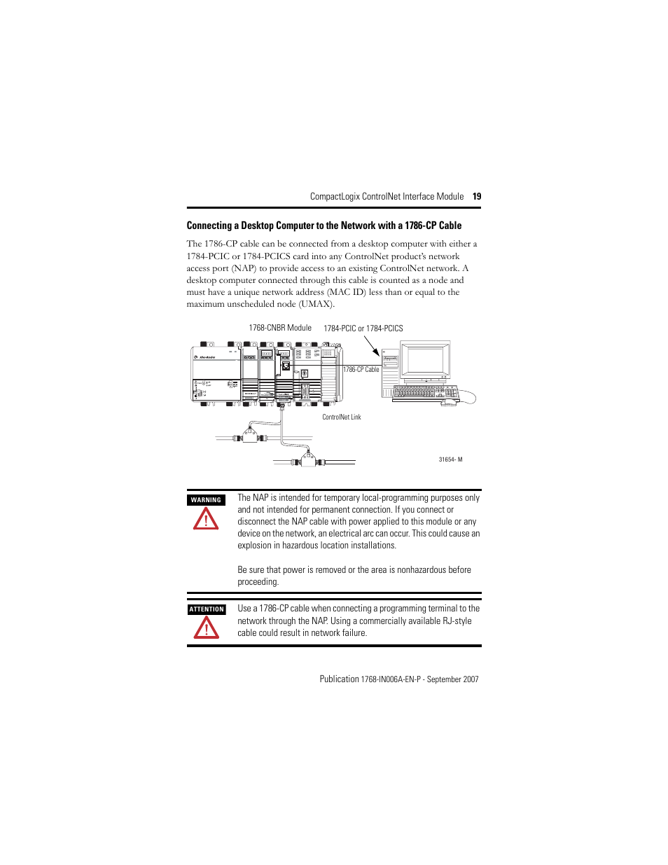 Rockwell Automation 1768-CNBR CompactLogix ControlNet Communication Module Installation Instructions User Manual | Page 19 / 36