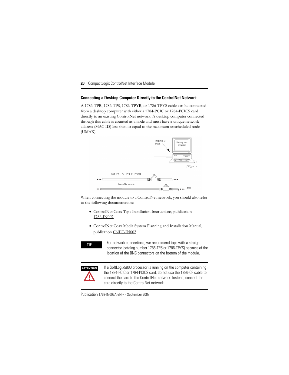 Rockwell Automation 1768-CNBR CompactLogix ControlNet Communication Module Installation Instructions User Manual | Page 20 / 36