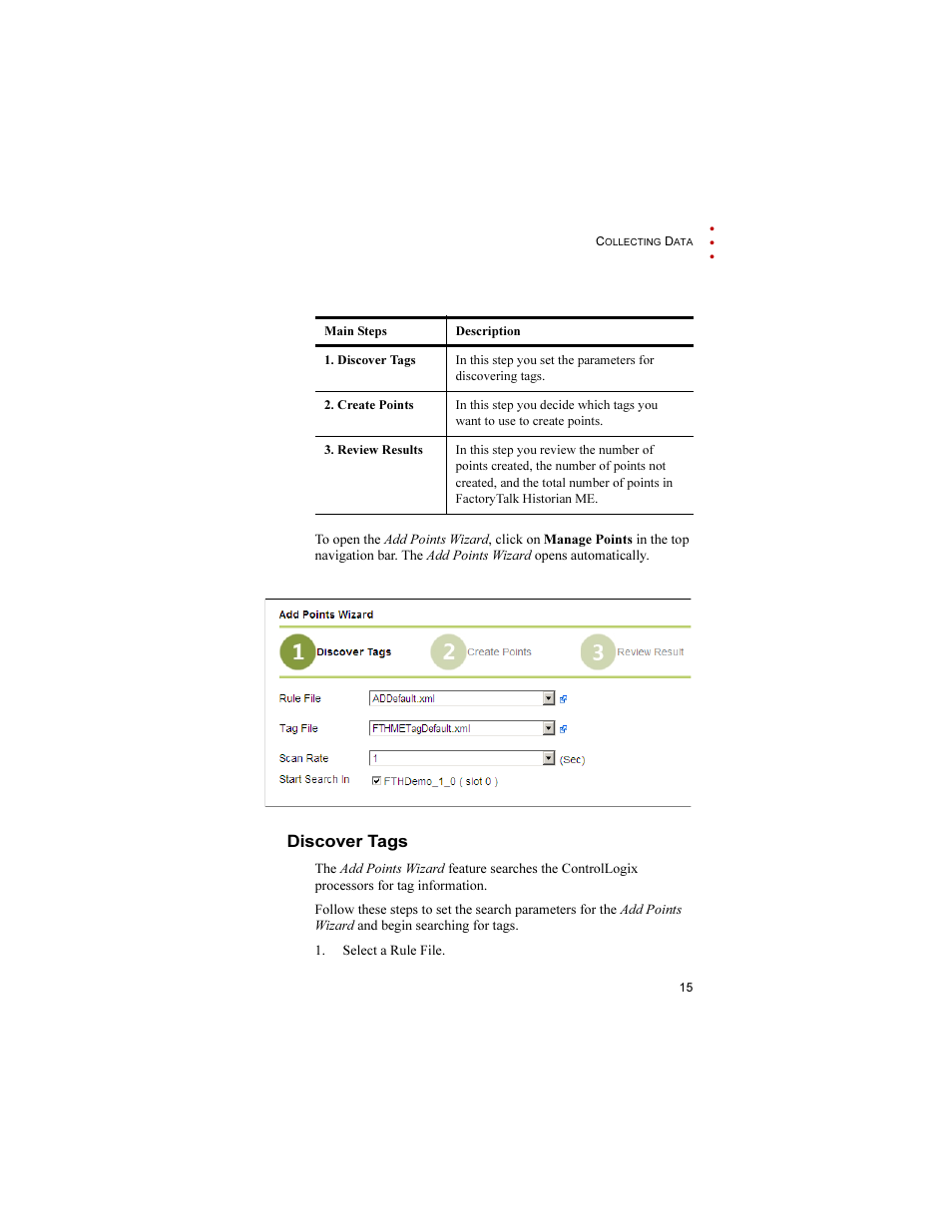 Discover tags | Rockwell Automation 1756-HIST2G FactoryTalk Historian ME 2.1 Quick Start Guide User Manual | Page 19 / 36