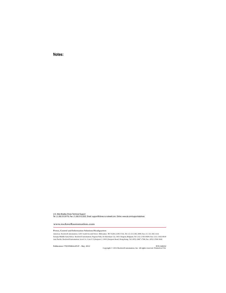 Rockwell Automation 1769-SM2 Compact I/O DSI/Modbus Network Communication Module User Manual | Page 8 / 8