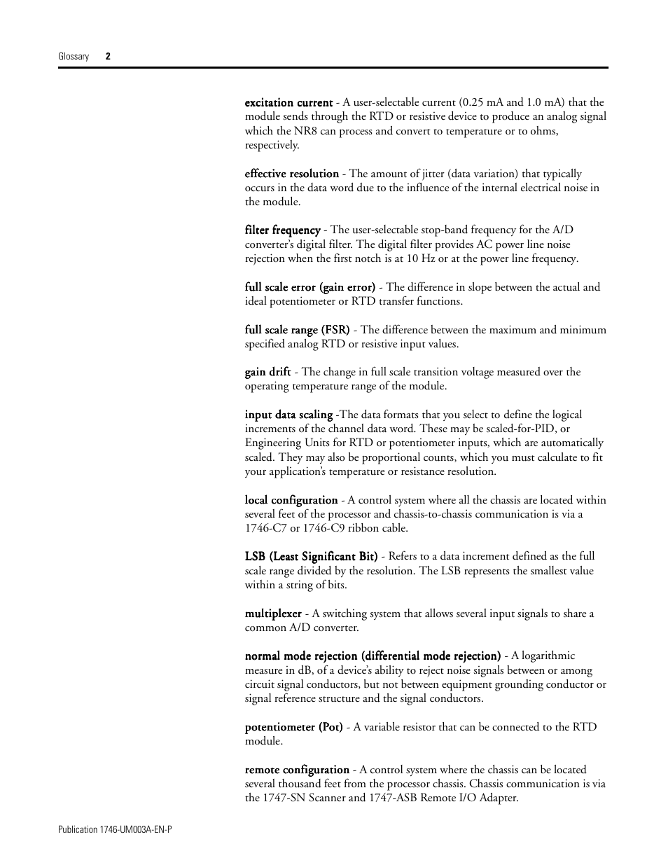 Rockwell Automation 1746-NR8 SLC 500 RTD/Resistance Input Module User Manual User Manual | Page 110 / 118