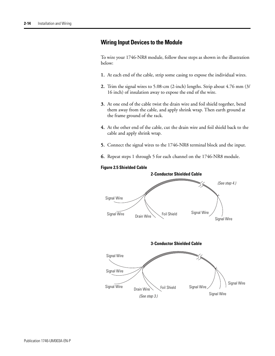 Wiring input devices to the module, Wiring input devices to the module -14 | Rockwell Automation 1746-NR8 SLC 500 RTD/Resistance Input Module User Manual User Manual | Page 34 / 118