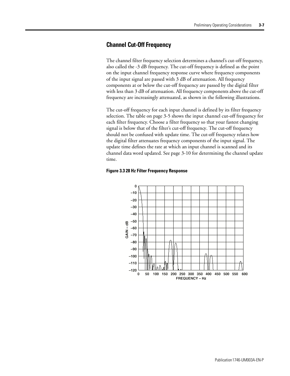 Channel cut-off frequency | Rockwell Automation 1746-NR8 SLC 500 RTD/Resistance Input Module User Manual User Manual | Page 43 / 118