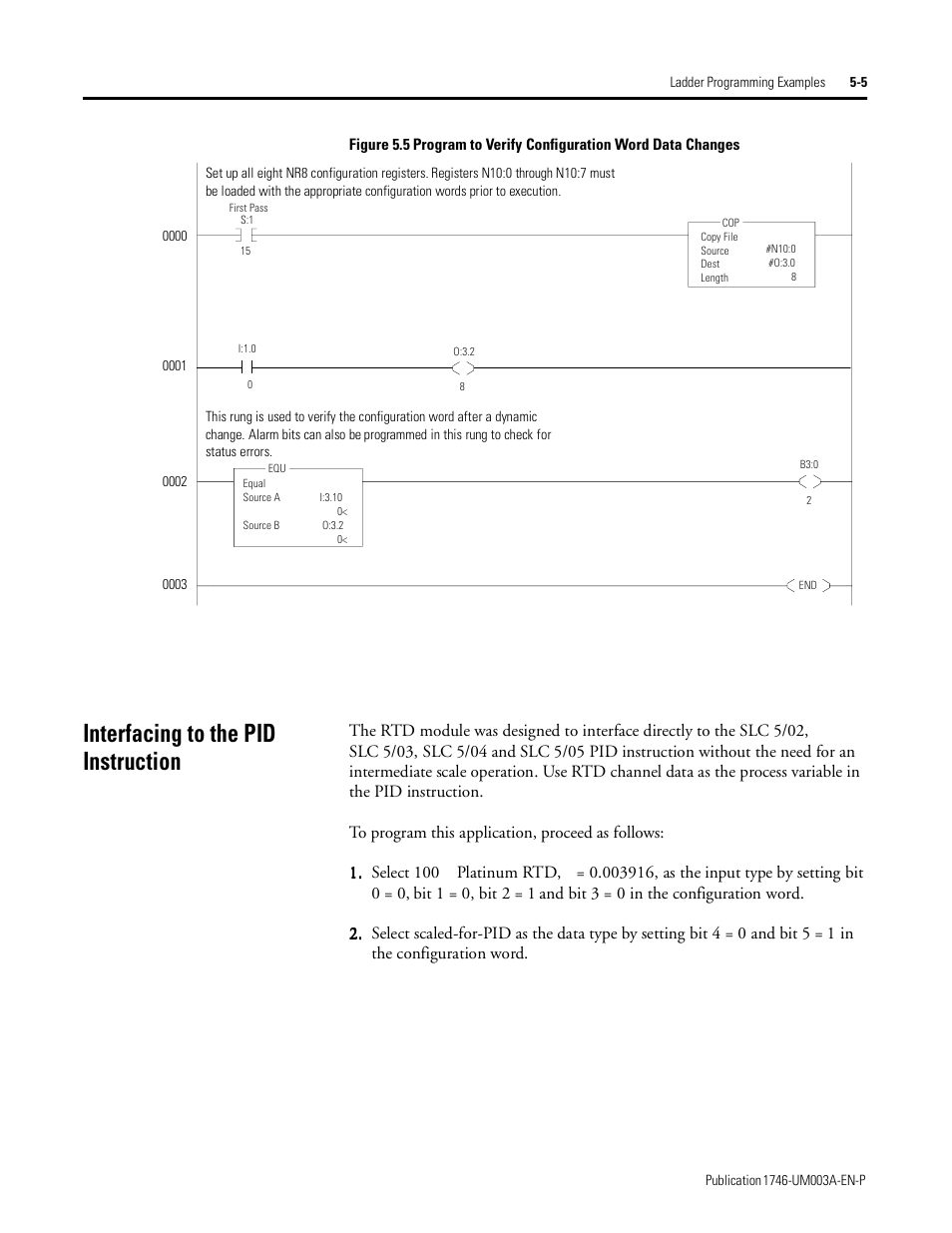 Interfacing to the pid instruction, Interfacing to the pid instruction -5 | Rockwell Automation 1746-NR8 SLC 500 RTD/Resistance Input Module User Manual User Manual | Page 77 / 118