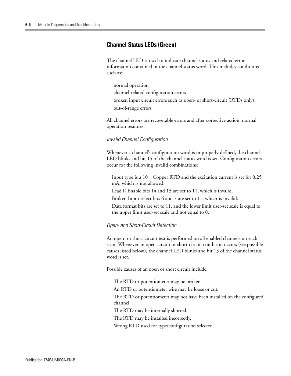 Channel status leds (green), Channel status leds (green) -4 | Rockwell Automation 1746-NR8 SLC 500 RTD/Resistance Input Module User Manual User Manual | Page 88 / 118