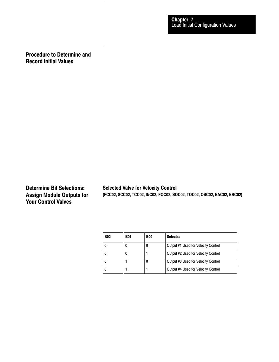 Procedure to determine and record initial values, 7ć19 | Rockwell Automation 1771-QDC, D17716.5.93(Passport) PLASTIC MOLDING MODULE User Manual | Page 105 / 306