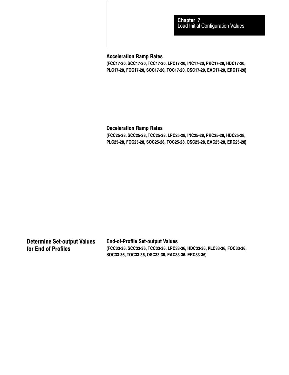 Determine set output values for end of profiles, 7ć25 | Rockwell Automation 1771-QDC, D17716.5.93(Passport) PLASTIC MOLDING MODULE User Manual | Page 111 / 306