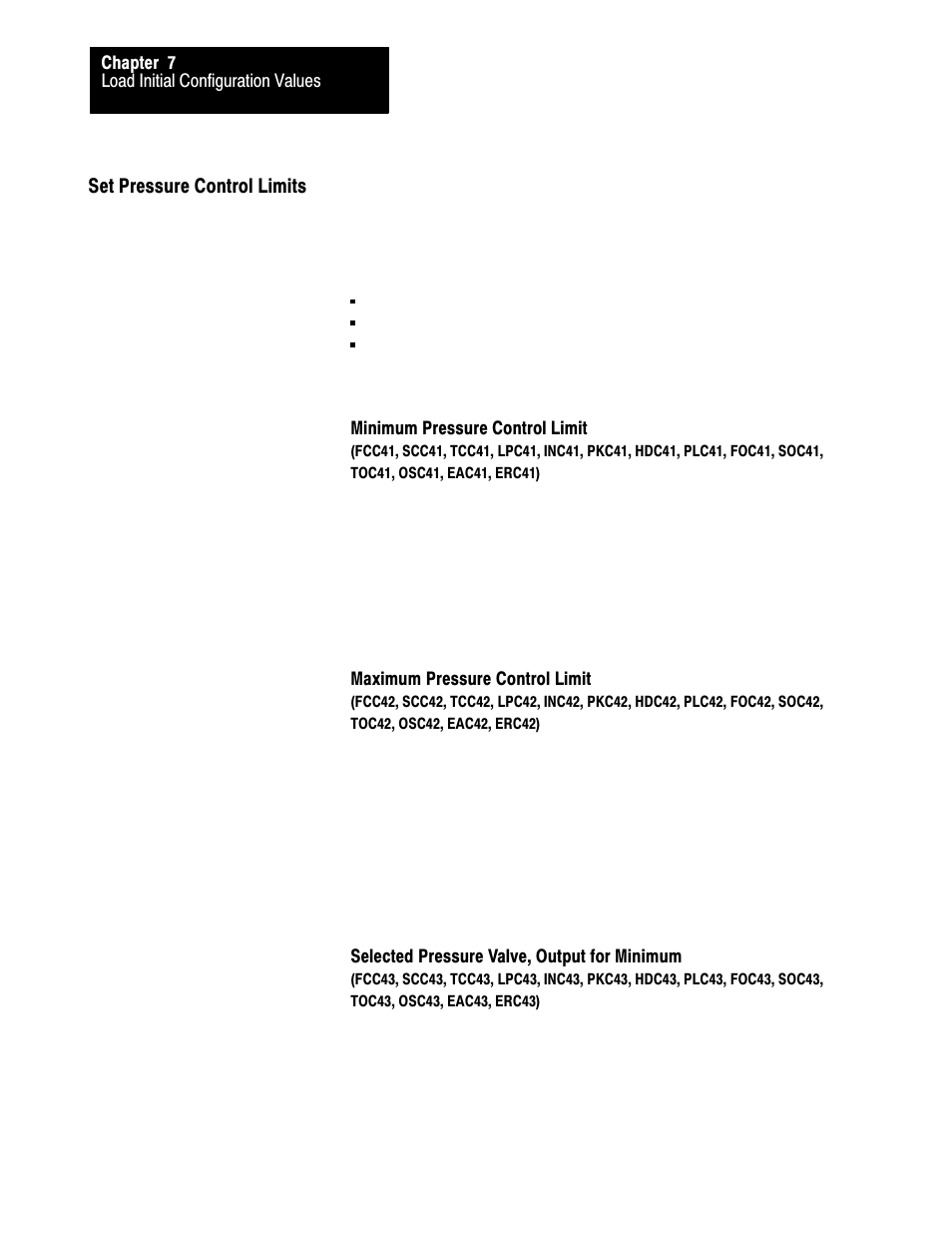 Set pressure control limits, 7ć26 | Rockwell Automation 1771-QDC, D17716.5.93(Passport) PLASTIC MOLDING MODULE User Manual | Page 112 / 306