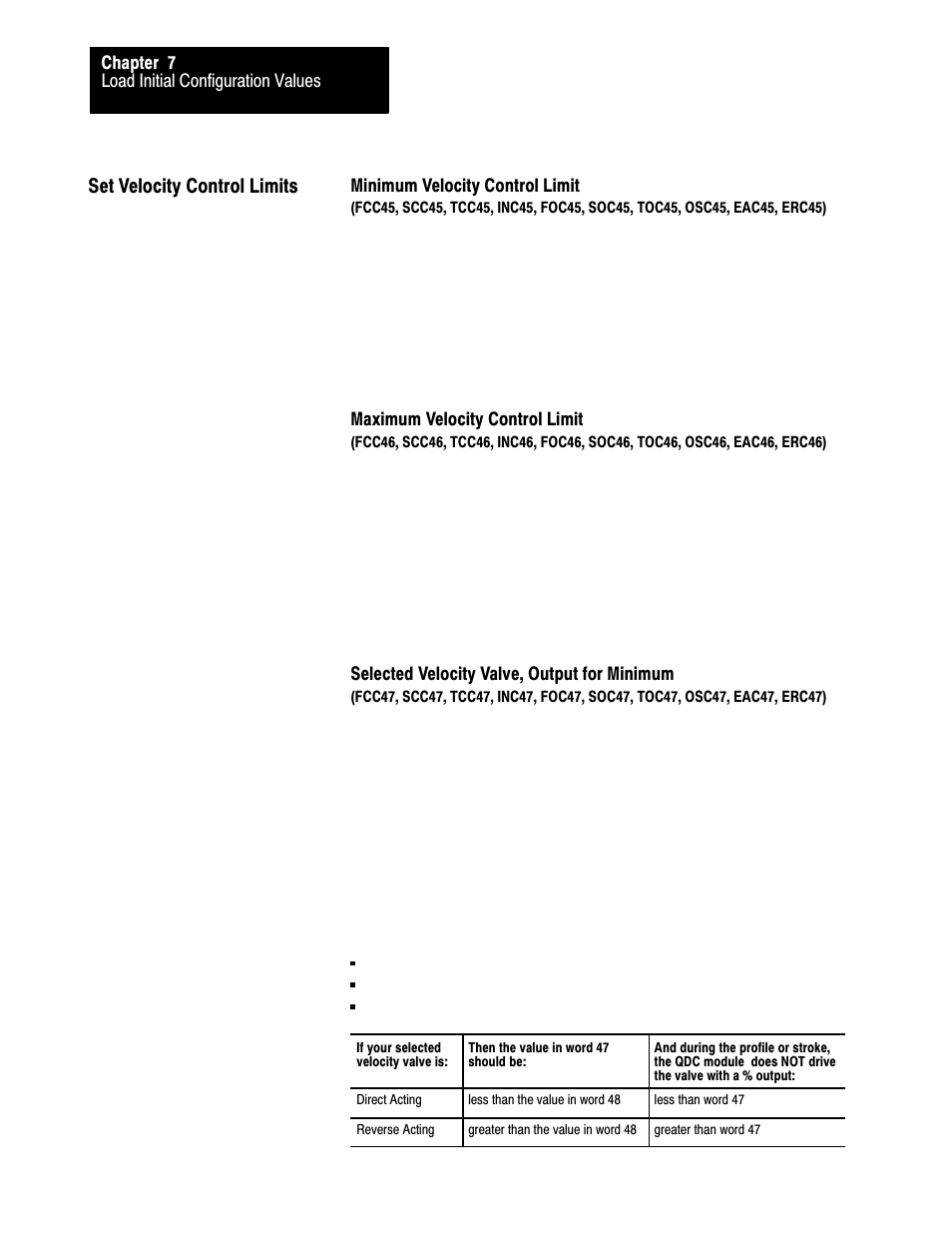 Set velocity control limits, 7ć28 | Rockwell Automation 1771-QDC, D17716.5.93(Passport) PLASTIC MOLDING MODULE User Manual | Page 114 / 306