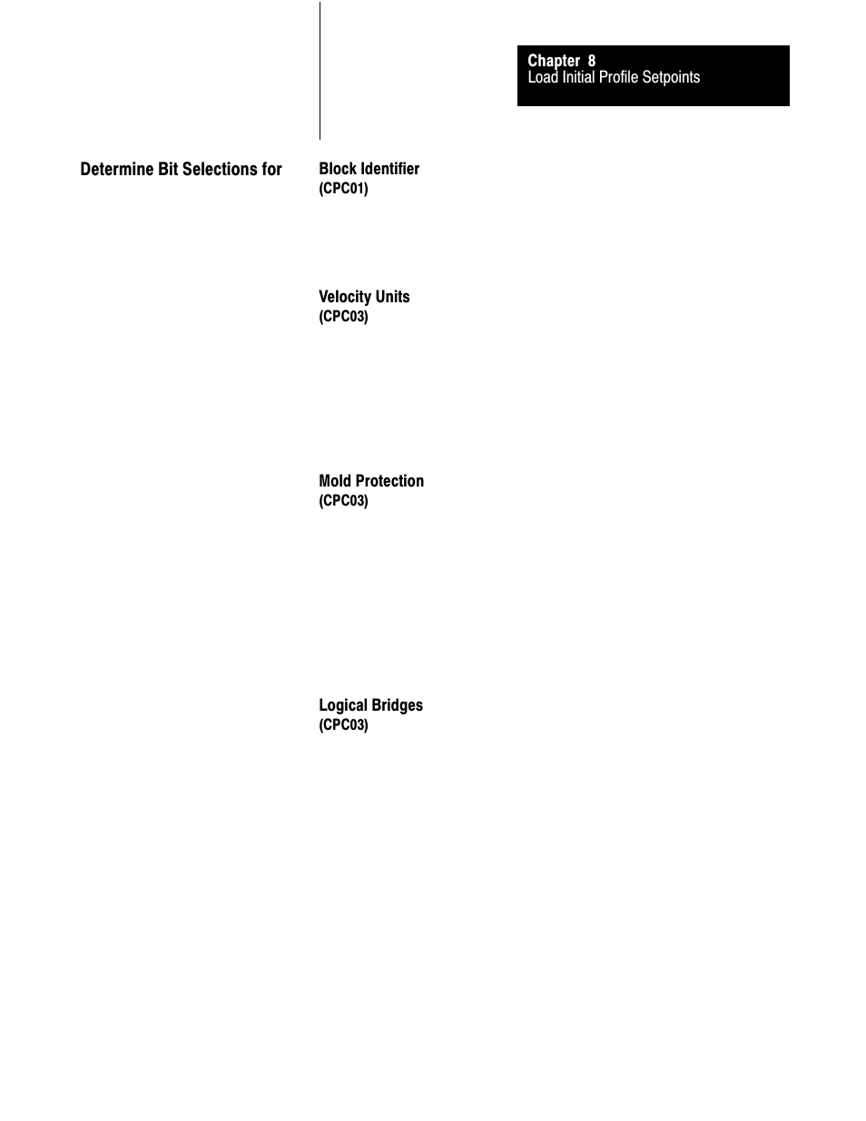 Determine bit selections for worksheet 8-a | Rockwell Automation 1771-QDC, D17716.5.93(Passport) PLASTIC MOLDING MODULE User Manual | Page 122 / 306