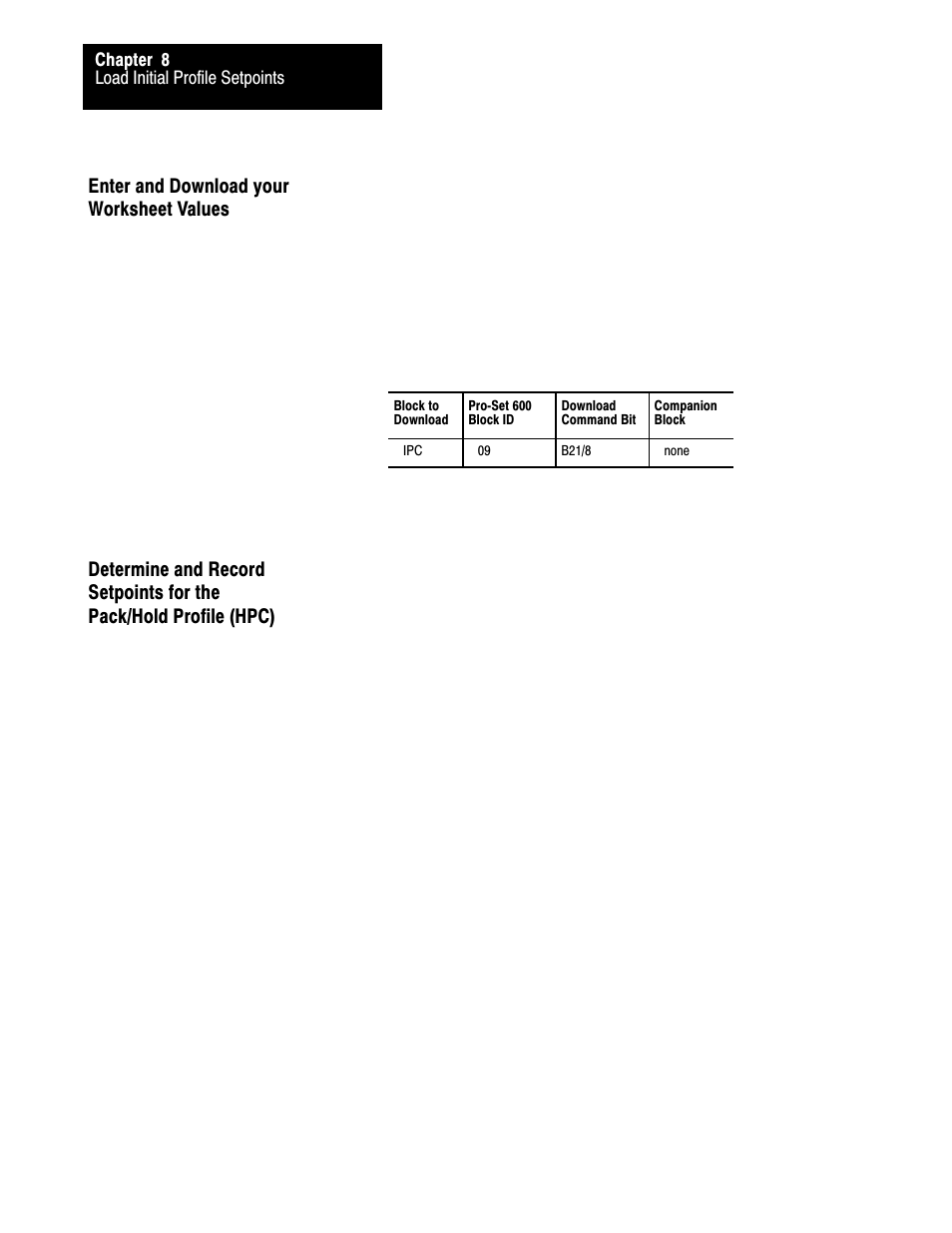 Enter and download your worksheet values, 8ć18 | Rockwell Automation 1771-QDC, D17716.5.93(Passport) PLASTIC MOLDING MODULE User Manual | Page 135 / 306