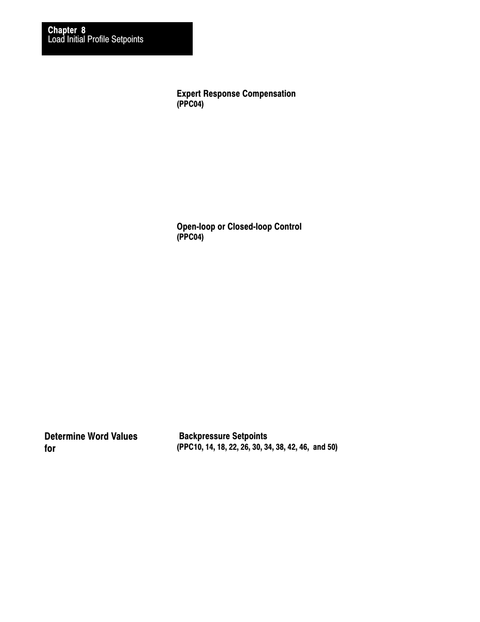 Determine word values for worksheet 8-d, 8ć28 | Rockwell Automation 1771-QDC, D17716.5.93(Passport) PLASTIC MOLDING MODULE User Manual | Page 145 / 306