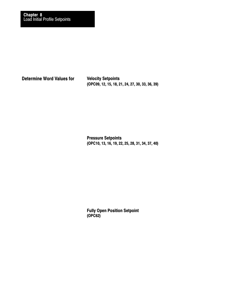 Determine word values for worksheet 8-e, 8ć36 | Rockwell Automation 1771-QDC, D17716.5.93(Passport) PLASTIC MOLDING MODULE User Manual | Page 153 / 306