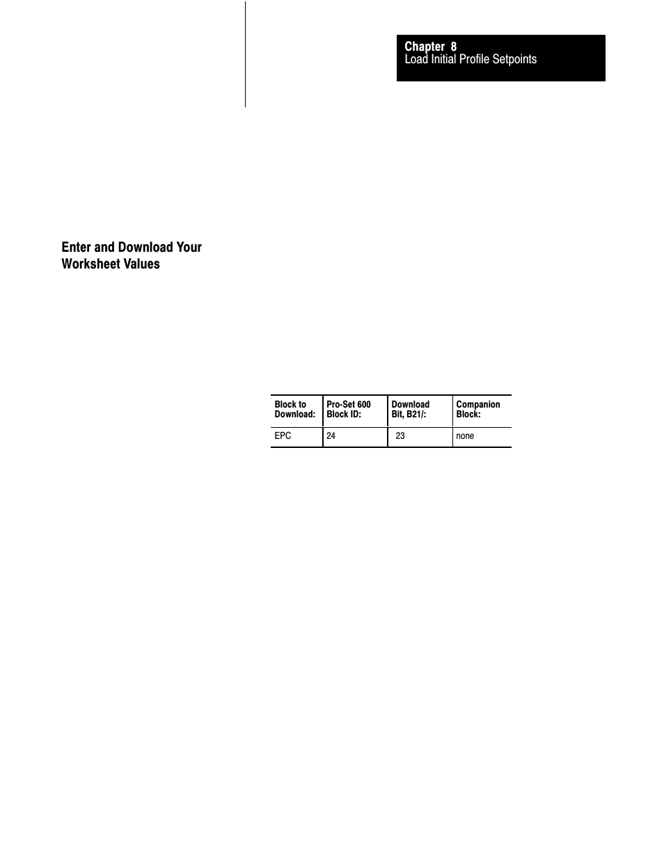 Enter and download your worksheet values, 8ć49 | Rockwell Automation 1771-QDC, D17716.5.93(Passport) PLASTIC MOLDING MODULE User Manual | Page 166 / 306