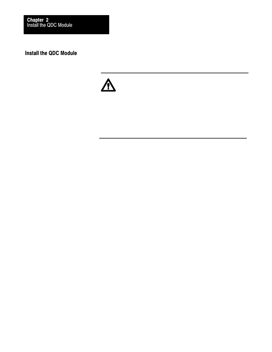 Install the qdc module | Rockwell Automation 1771-QDC, D17716.5.93(Passport) PLASTIC MOLDING MODULE User Manual | Page 38 / 306