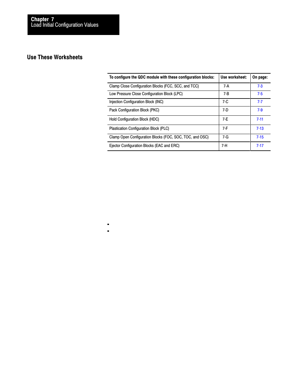 Use these worksheets | Rockwell Automation 1771-QDC, D17716.5.93(Passport) PLASTIC MOLDING MODULE User Manual | Page 88 / 306