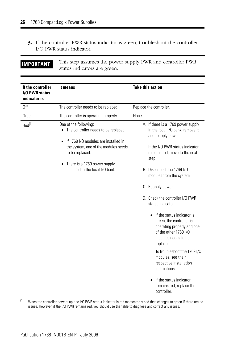 Rockwell Automation 1768-PA3_PB3 CompactLogix Power Supplies Installation Instructions User Manual | Page 26 / 32