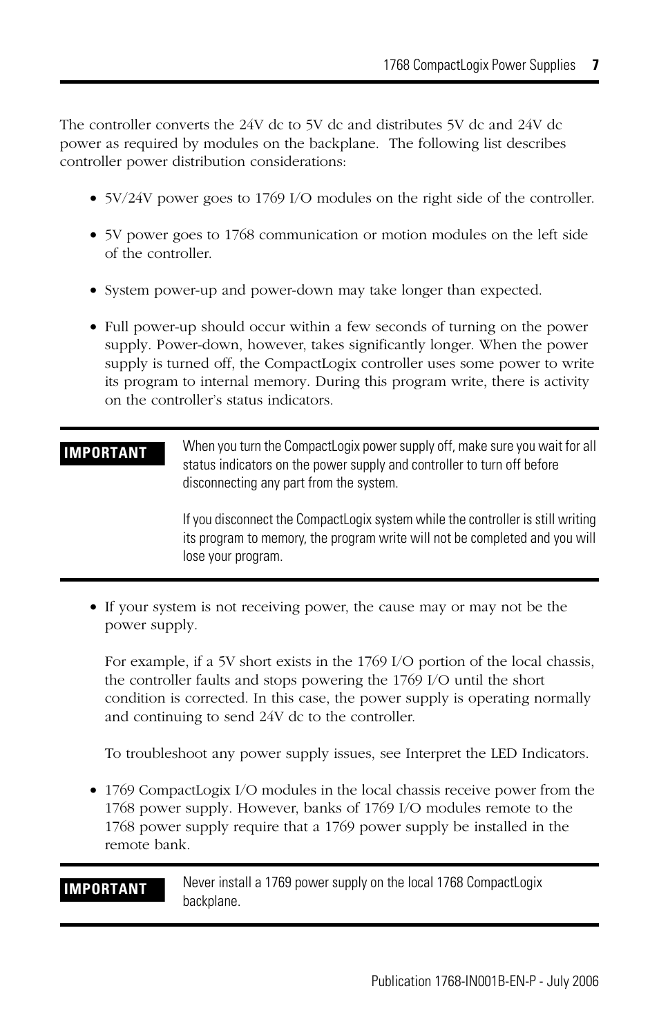 Rockwell Automation 1768-PA3_PB3 CompactLogix Power Supplies Installation Instructions User Manual | Page 7 / 32