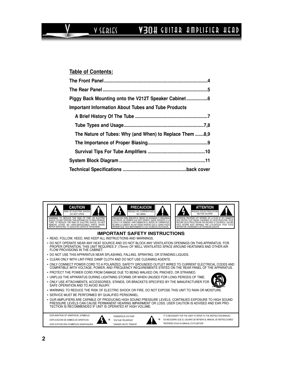 SLM Electronics V30H User Manual | Page 2 / 12