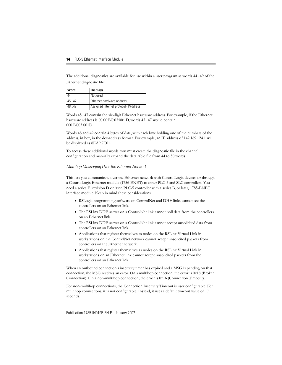 Rockwell Automation 1785-ENET PLC-5 Ethernet Interface Module Installation Instructions User Manual | Page 14 / 48