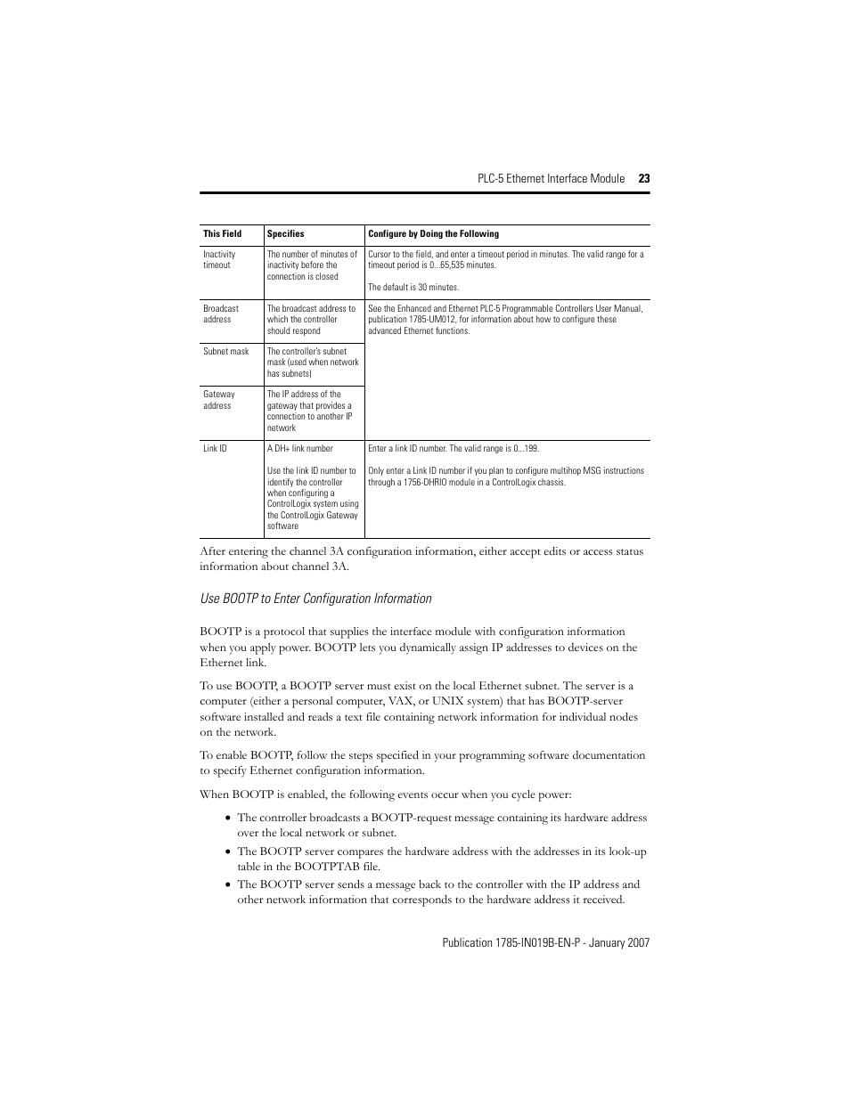 Rockwell Automation 1785-ENET PLC-5 Ethernet Interface Module Installation Instructions User Manual | Page 23 / 48