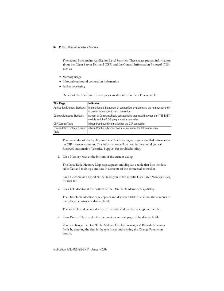 Rockwell Automation 1785-ENET PLC-5 Ethernet Interface Module Installation Instructions User Manual | Page 34 / 48