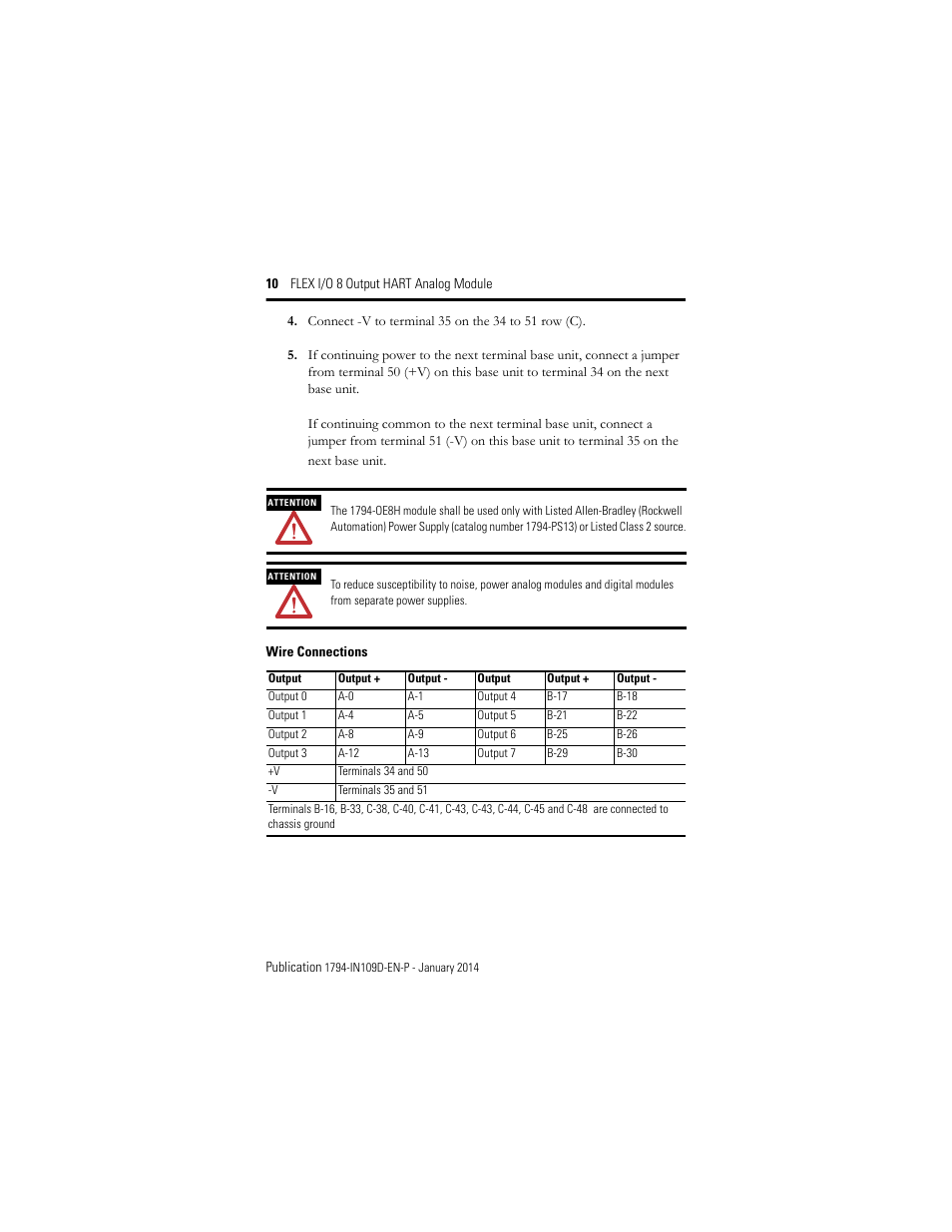 Rockwell Automation 1794-OE8H, Series B Flex I/O Output HART Module Installation Instructions User Manual | Page 10 / 32