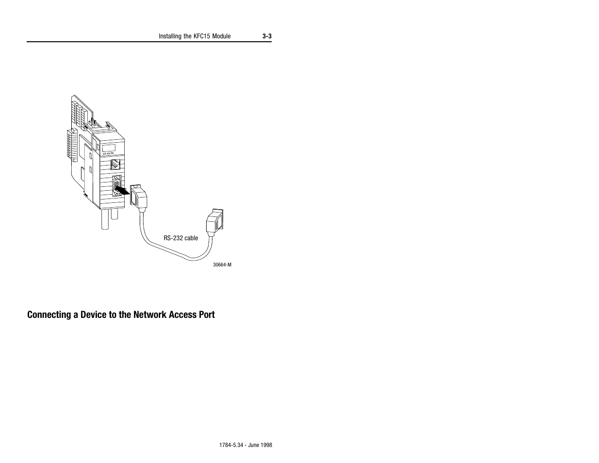 Connecting a device to the network access port | Rockwell Automation 1747-KFC15 SLC500 CONTROLNET RS-232 USER MANUAL User Manual | Page 27 / 52