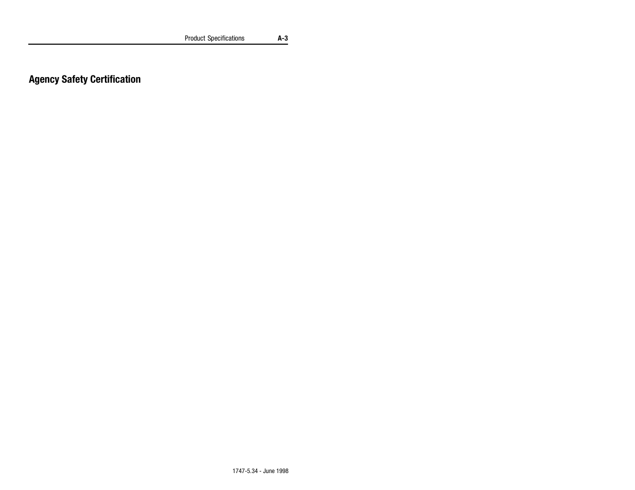 Agency safety certification | Rockwell Automation 1747-KFC15 SLC500 CONTROLNET RS-232 USER MANUAL User Manual | Page 39 / 52