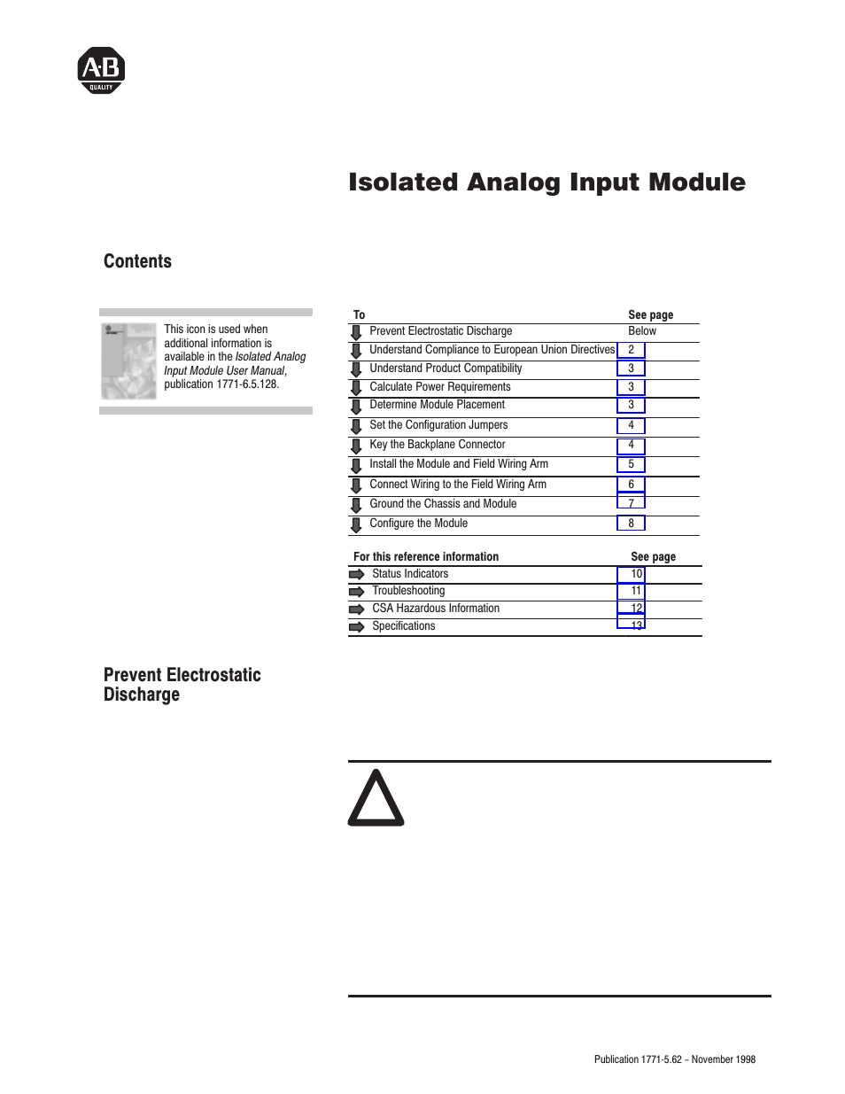 Rockwell Automation 1771-IL Installation Instructions User Manual | 16 pages