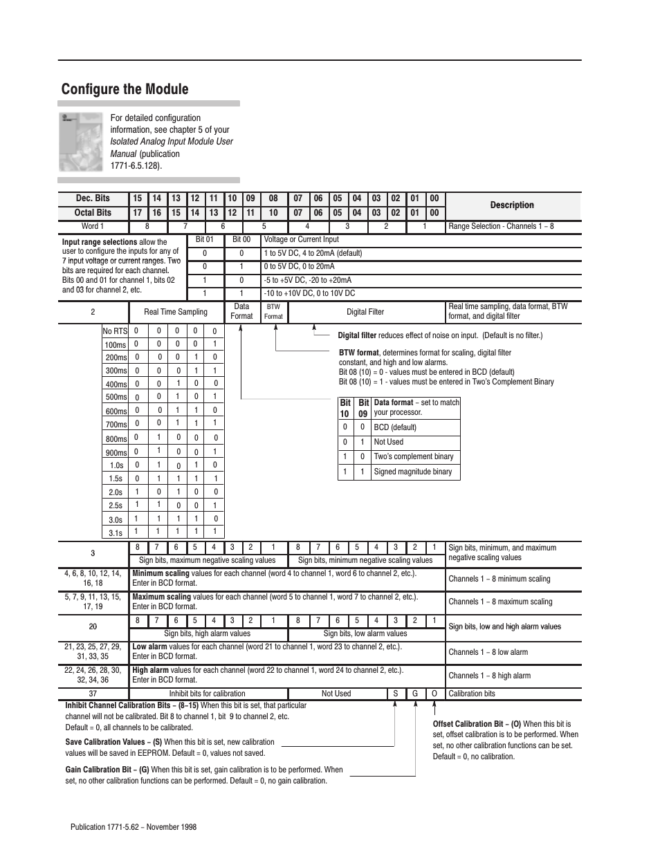 Configure the module | Rockwell Automation 1771-IL Installation Instructions User Manual | Page 8 / 16