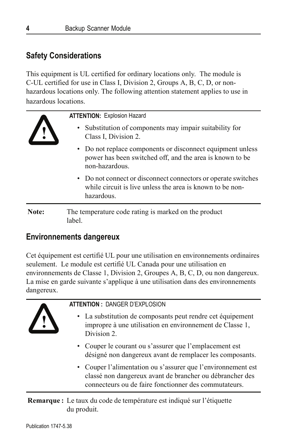 Rockwell Automation 1747-BSN Backup Scanner Module User Manual | Page 4 / 16