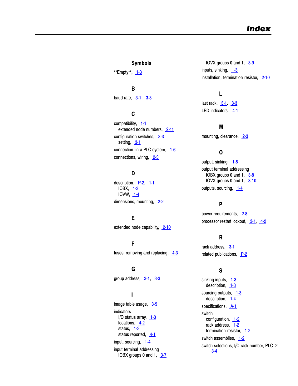 Index | Rockwell Automation 1791-I0VW USER MANUAL User Manual | Page 39 / 41