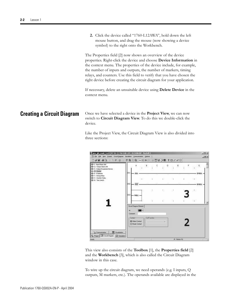 Creating a circuit diagram, Creating a circuit diagram -2 | Rockwell Automation 1760 Pico GFX-70 Controllers Quick Start User Manual | Page 10 / 58