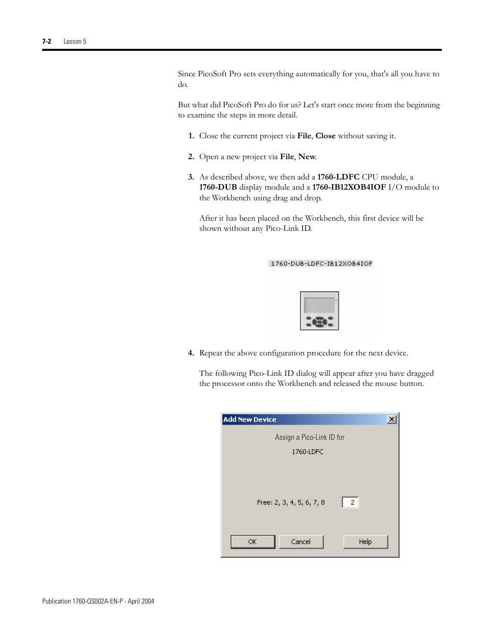 Rockwell Automation 1760 Pico GFX-70 Controllers Quick Start User Manual | Page 44 / 58