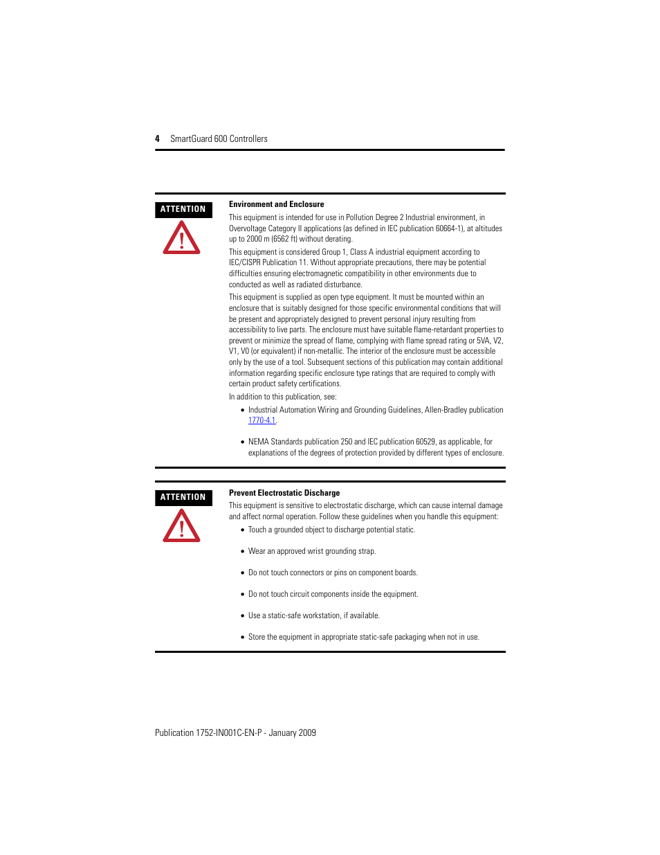 Rockwell Automation 1752-L24BBBE SmartGuard 600 Controllers Installation User Manual | Page 4 / 28
