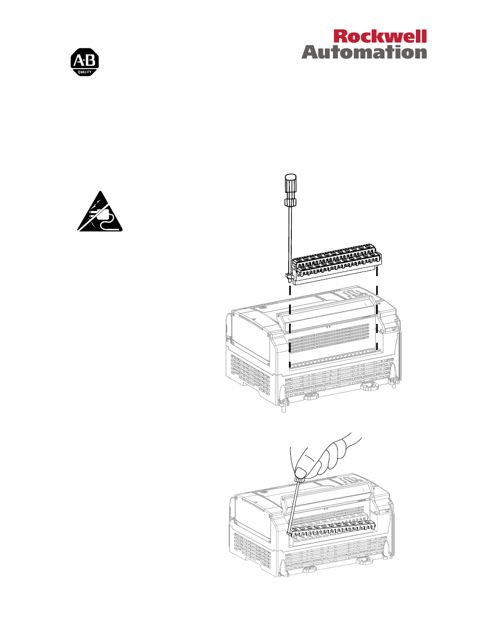 Rockwell Automation 1764-RPL-TB2 MicroLogix 1500 Removable Terminal Blocks Replacement Kit User Manual | 2 pages