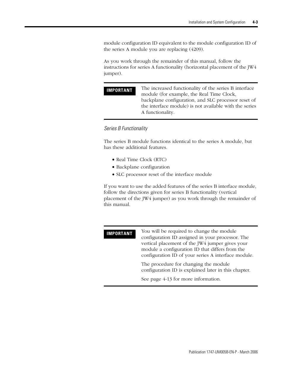 Series b functionality | Rockwell Automation 1747-KE,D17476.12 DH-485/RS-232C Interface Module User Manual | Page 41 / 139